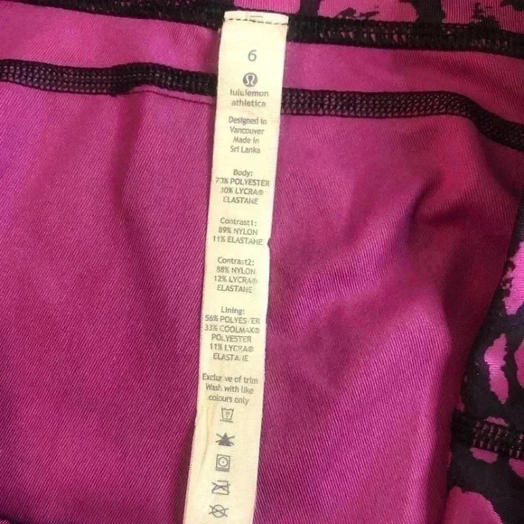 Lululemon Drop it like it’s hot hot pink leggings size 6 30” - Picture 6 of 10